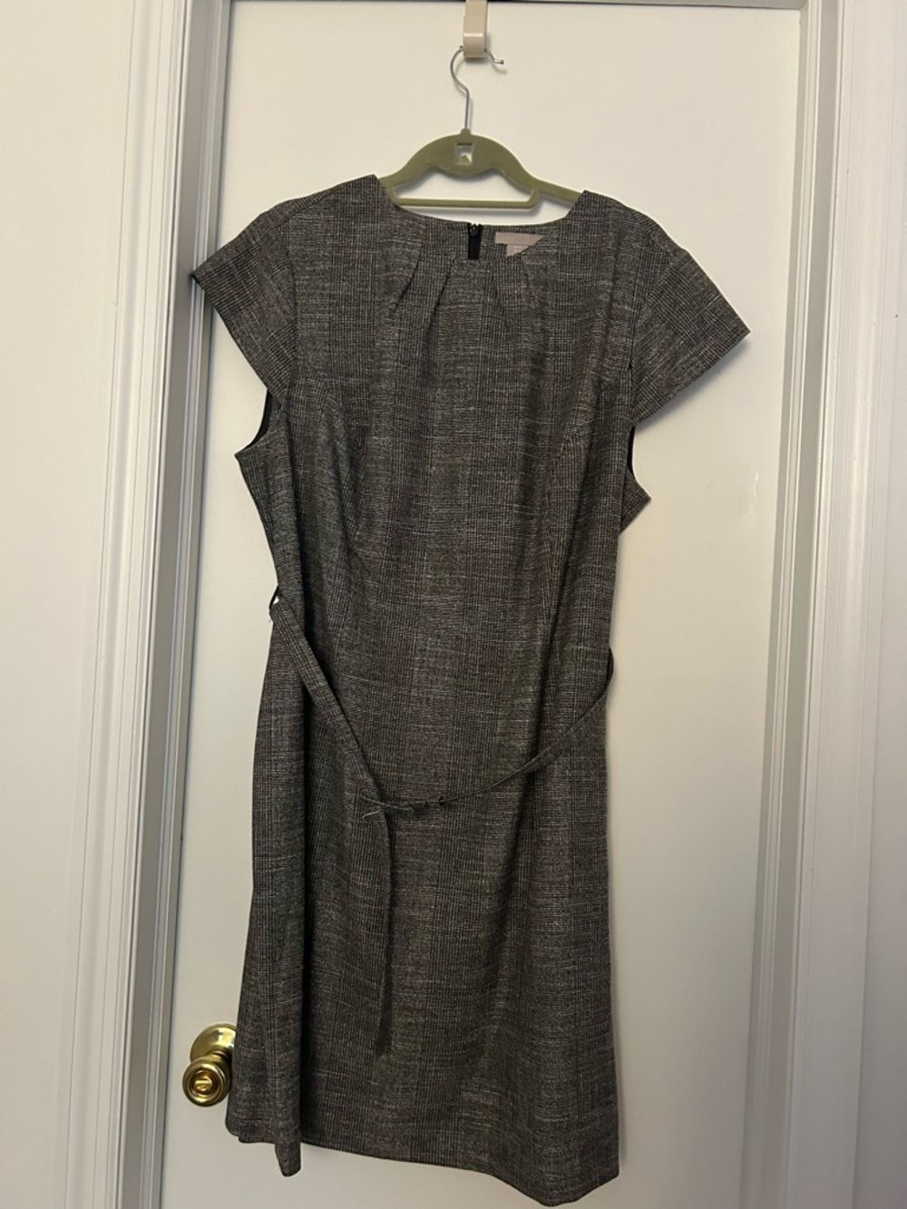 H&M Tweed-Inspired Gray Midi Sheath Dress